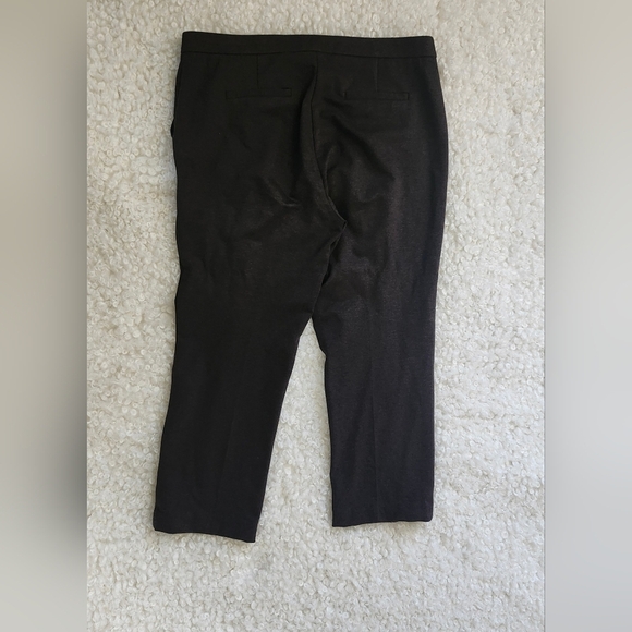 Laura Petites 16 Dark Brown Ankle Pants Classic Plus Size Career Office Workwear - Picture 12 of 13